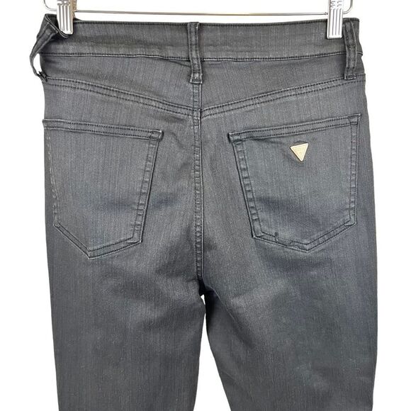 Guess Jeans Coated Super High Rise Button Fly Skinny Fit Jeans - Picture 14 of 15